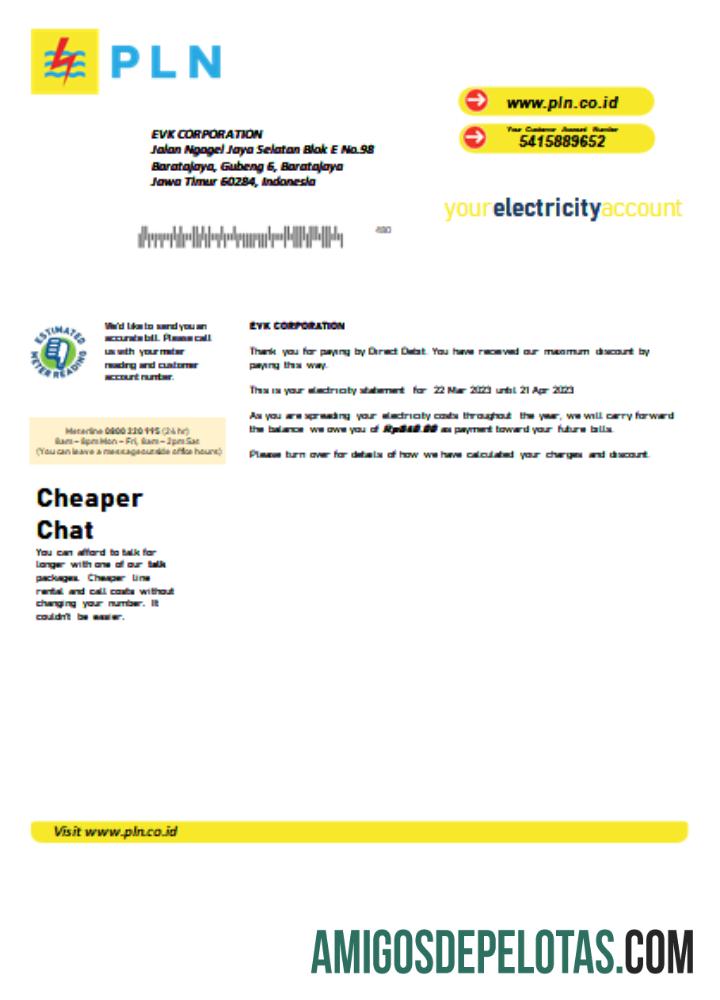 Projeto de lei de serviços públicos de eletricidade em PLN, SCR amostra